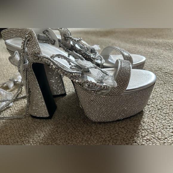 Poster Girl Rhinestone Platform Heels - Picture 2 of 3
